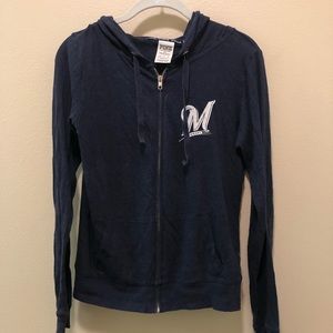PINK Milwaukee Brewers Zip-up Hoodie